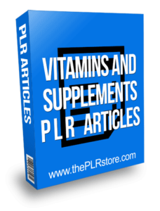 60 VITAMIN AND SUPPLEMENT ARTICLES - (PERFECT FOR BLOGGERS)
