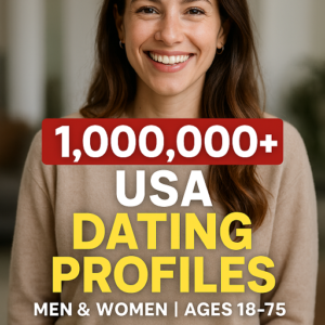 1,000,000 USA MEMBERS - Dating Websites Profiles (Men & Women: Ages 18 -75)