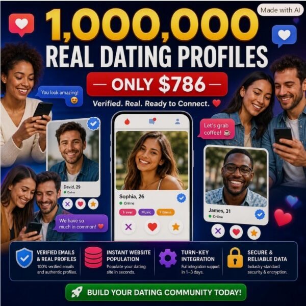 1,000,000 Dating Website Members Profiles - (AMERICAN)
