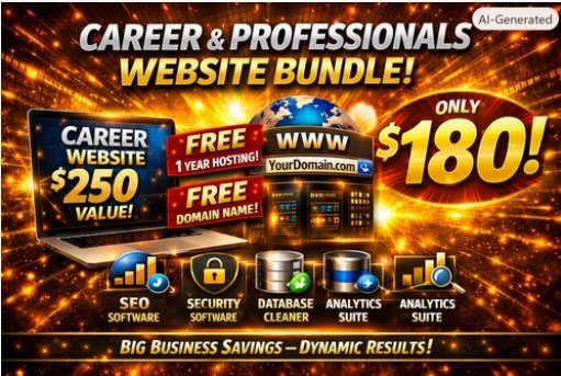 CAREER, SELF-EMPLOYED OR PROFESSIONALS' WEBSITE BUNDLE — Only $145!